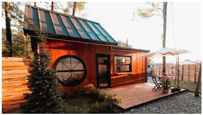 Living in a Tiny House with Private Garden