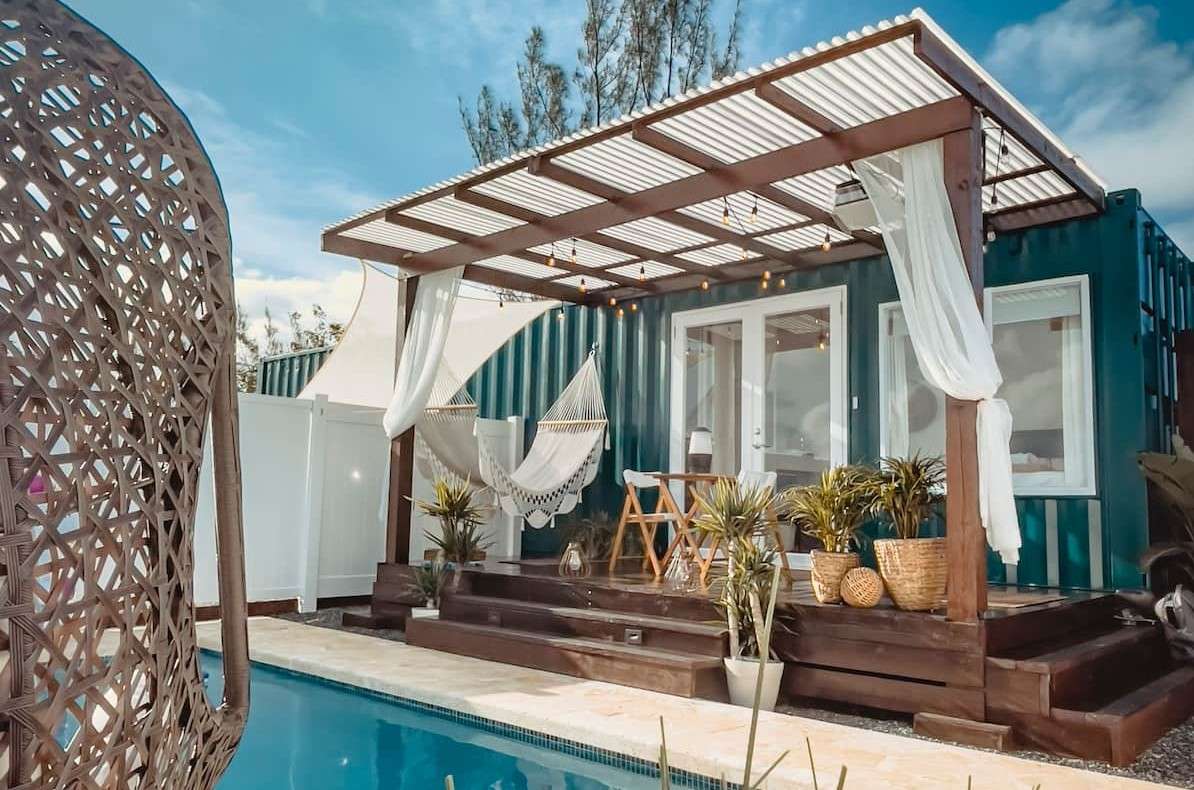Container House with Private Pool - Life Tiny House - Self-Sufficient Homes With Private Pool Spaces