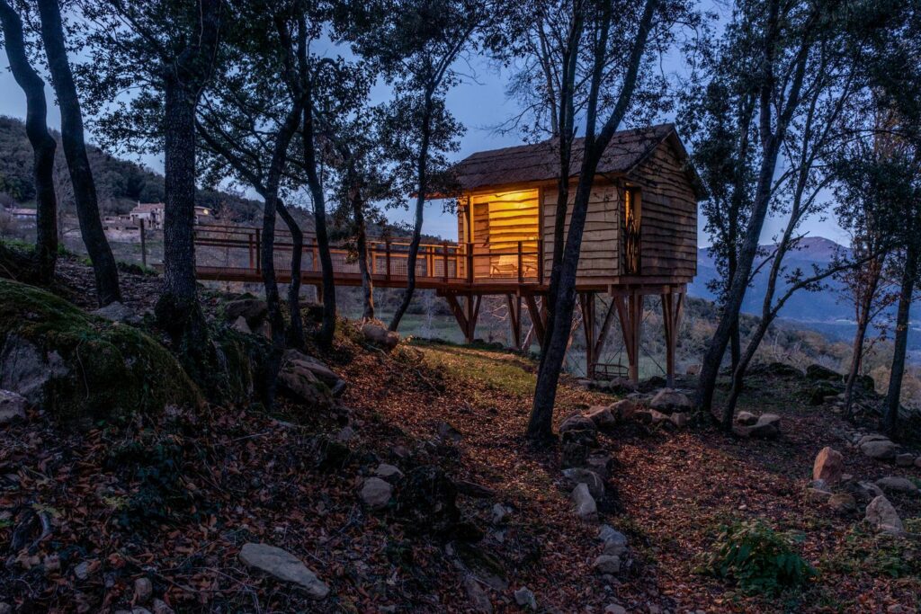Wooden Tiny House with a Beautiful View