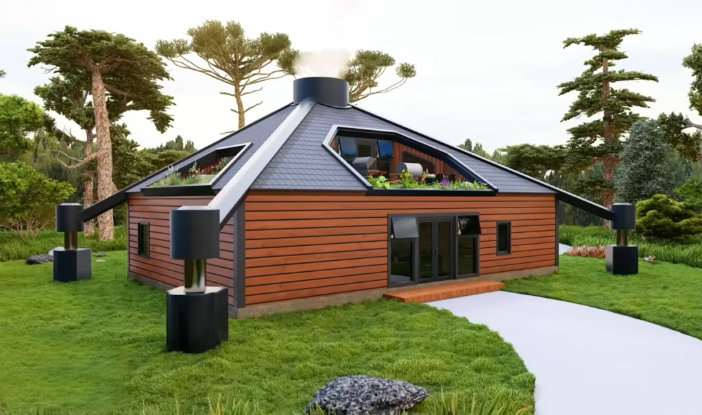 Cabin House Design With Gorgeous Floor Plan