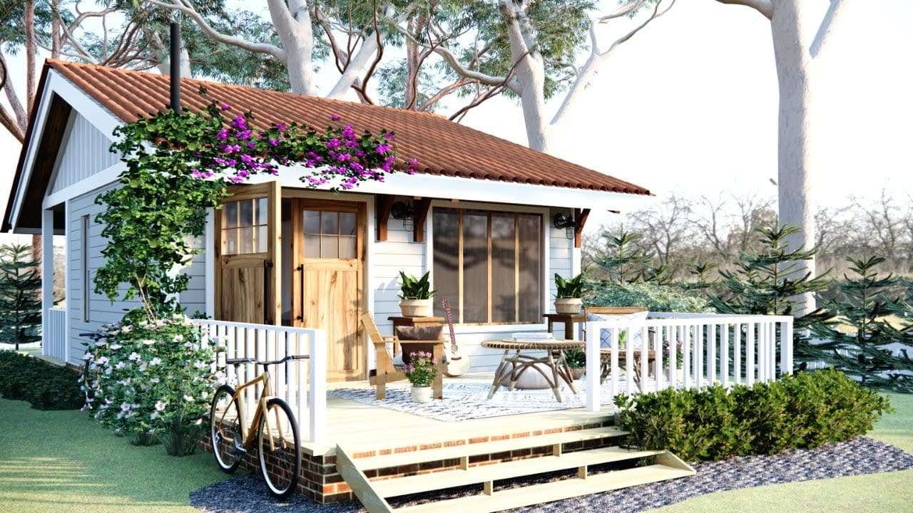 Cozy 2 Bedroom Tiny House Floor Plan - Life Tiny House
