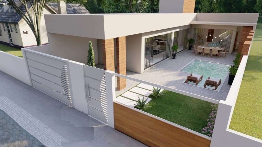 L Shaped Tiny House Design Floor Plan