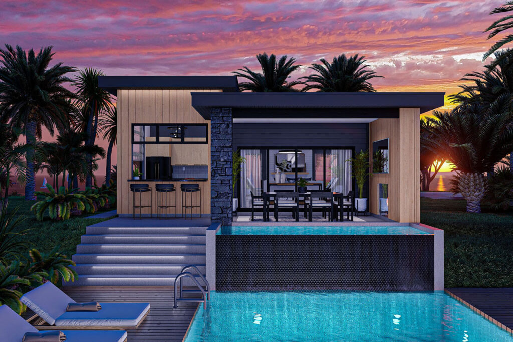Tiny House Model With Pool - Life Tiny House